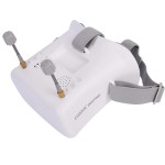 LS-008D Pro White  Goggle with 5.8G 40ch 3.7V/2000mAh Battery 4.3 Inch HD LCD 16:9 for Racing Drone Bwhoop